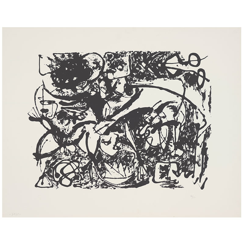 Jackson Pollock Untitled - JPo 3 , 1951 screenprint 29 x 23" paper 33 x 25" framed Edition of 50