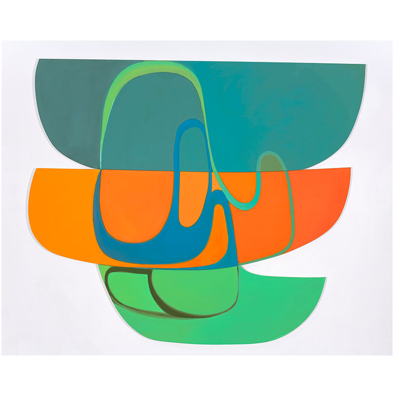 Joanna Pousette-Dart Cañones #3 , 2007-08 acrylic on canvas on shaped panels 79 x 92"
