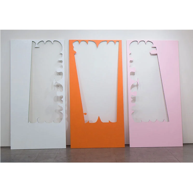 Amanda Wojick Cutout, July , 2017 wood, mulberry paper, paint 84 x 156" (triptych, each 84 x 48" )