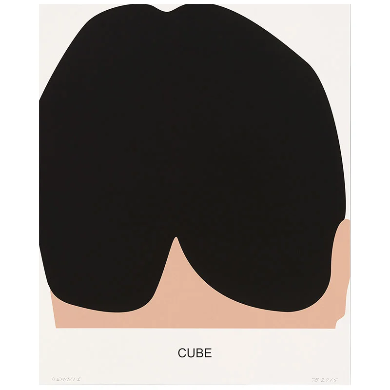 Cube , 2016 3 color screenprint 44.25 x 36" paper 50.25 x 41.5" framed Edition of 60