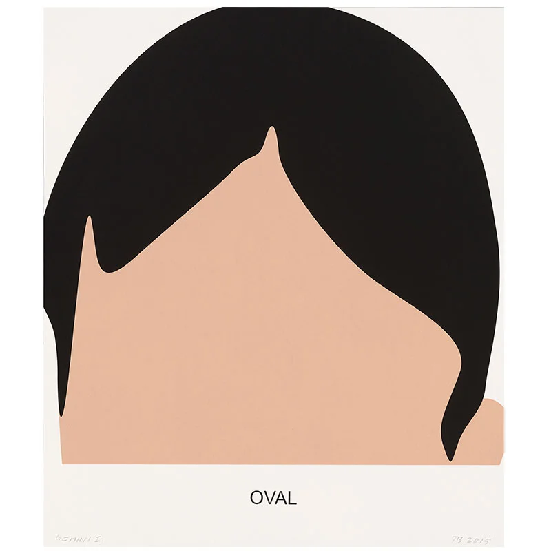 Oval , 2016 3 color screenprint 42.5 x 36" paper 48 x 41.5" framed Edition of 60