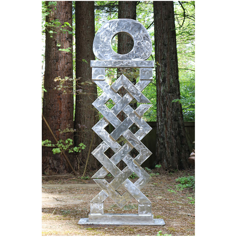 Tibetan Gate , 2017 stainless steel 96 x 40 x 15.5" SOLD