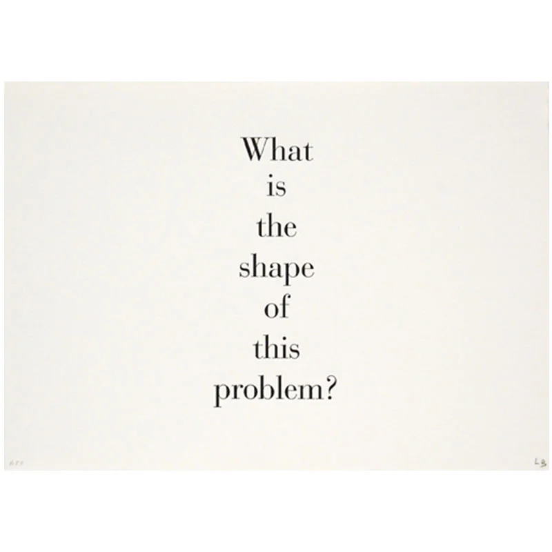 What is the Shape of This Problem? , 1999 lithography and letter press series of nine images and nine text panels 12 x 17" paper (each) 15 x 20.25" framed (each) 8AP, Edition of 25 Inquire >