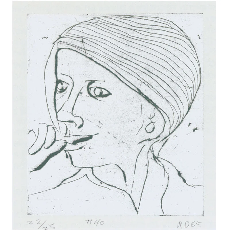 #40, of "41 Drypoints & Etchings" , 1965 etching 4.75 x 4.25" plate 20.25 x 16.25" framed Edition of 25