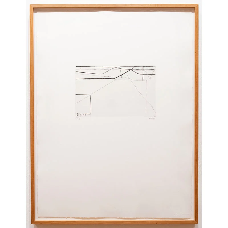 No. 7 from Nine Drypoints & Etchings , 1977 etching 10.75 x 7.75" paper 31.5 x 24.5" framed Edition of 25