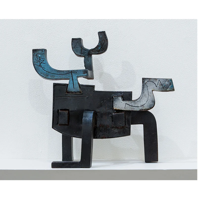 Yako-Masu II , 2002 steel with paint 13.5 x 13 x 7.5" Inquire >