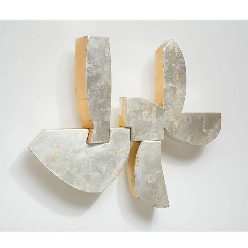 Untitled - LK 873 , 2013 gold leaf over welded steel 28 x 35 x 6" Inquire >