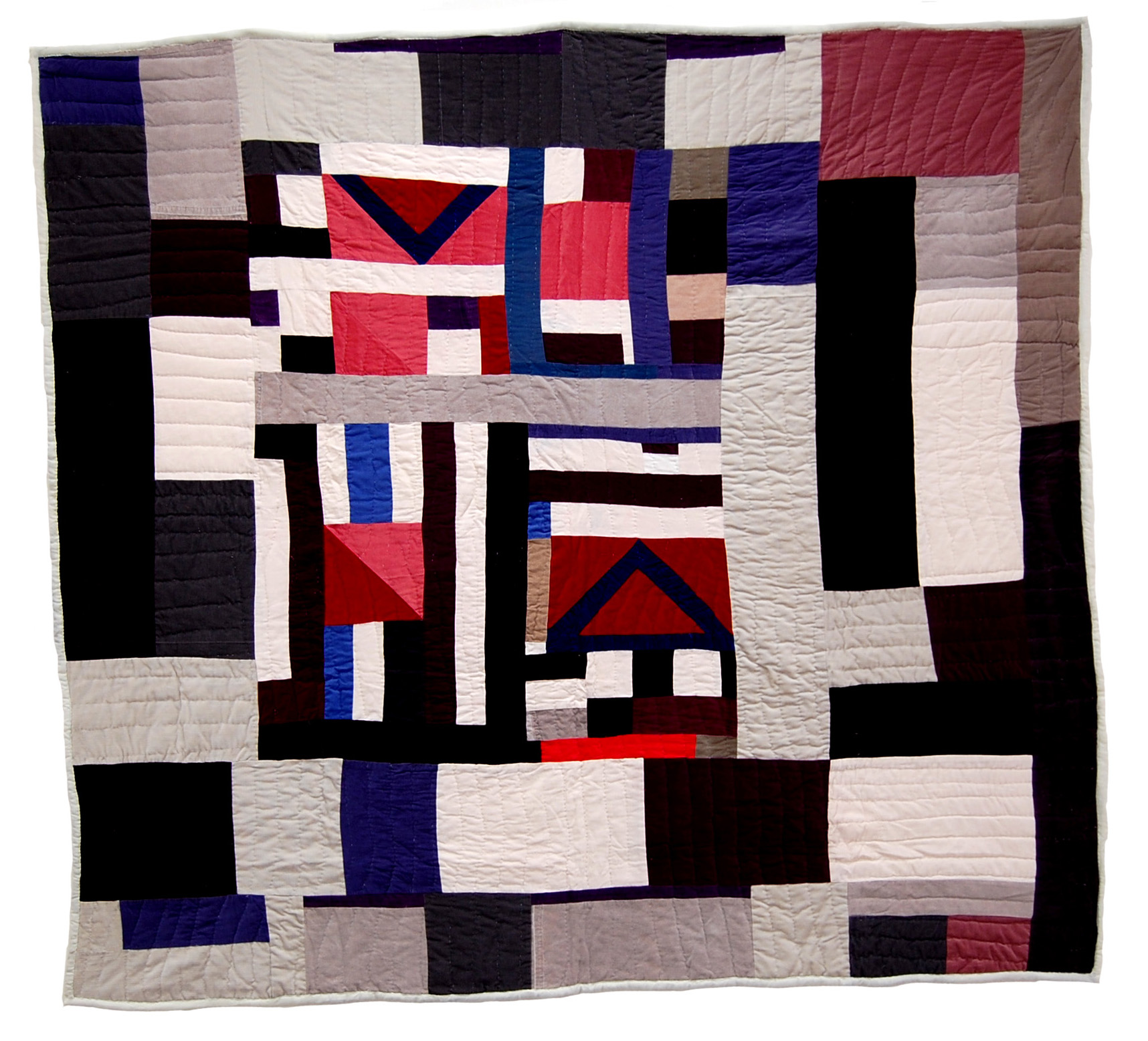   Mary Lee Bendolph   Untitled , 2006 quilted fabric 82 x 76" 