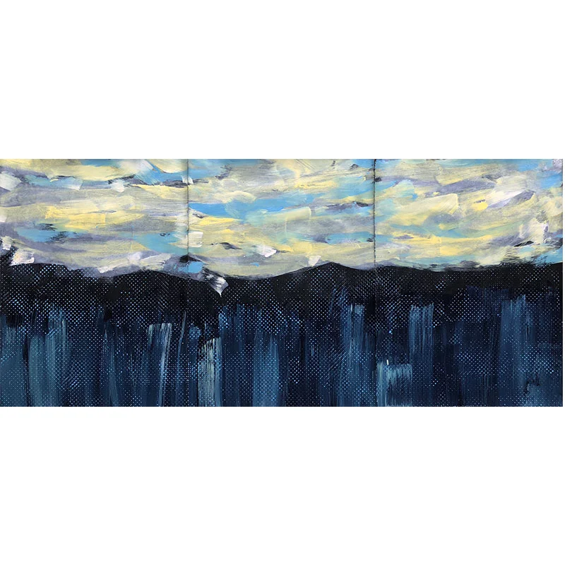 Passages #141: Don't Tell A Soul , 2018 acrylic and Flashe on paper triptych: 30 x 66" paper Inquire >