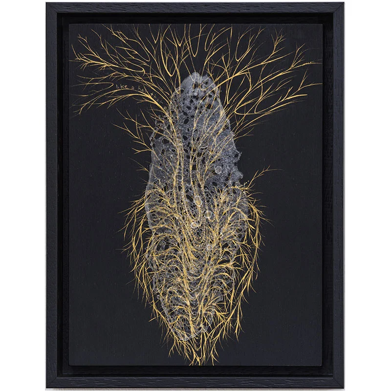 Crowned , 2017 wood, gouache, glass 13.5 x 10.5 x 2" framed Inquire >