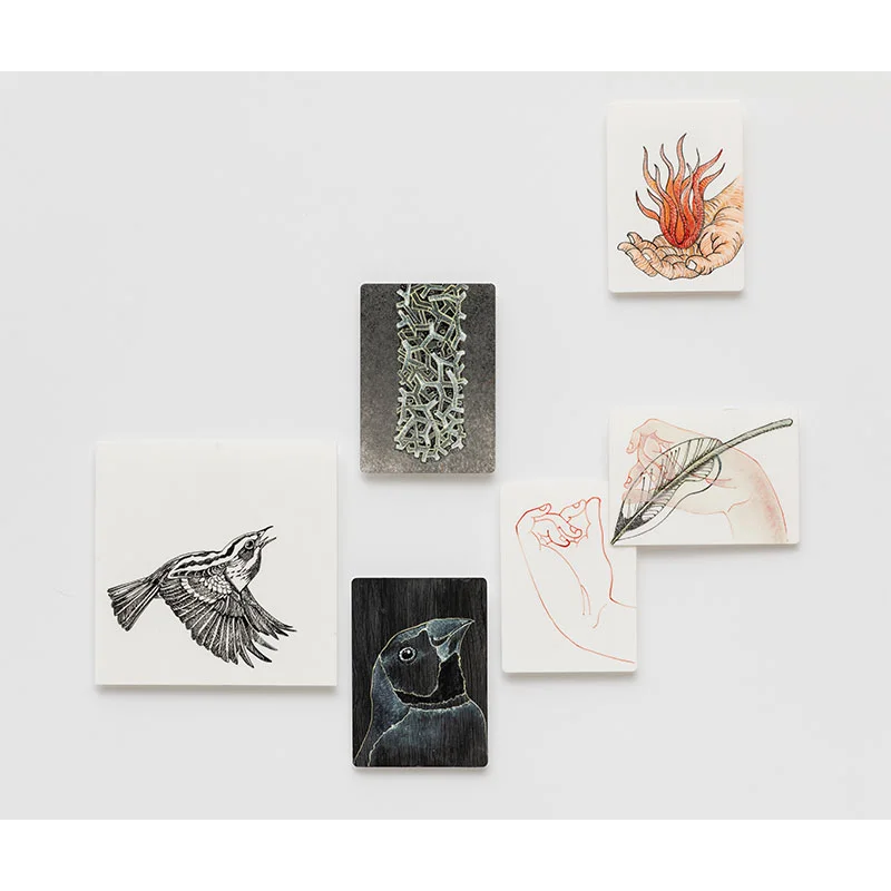 Untitled (six illustrated tiles) , 2016-18 vitreous enamel ceramic 12 x 12.5" Inquire >