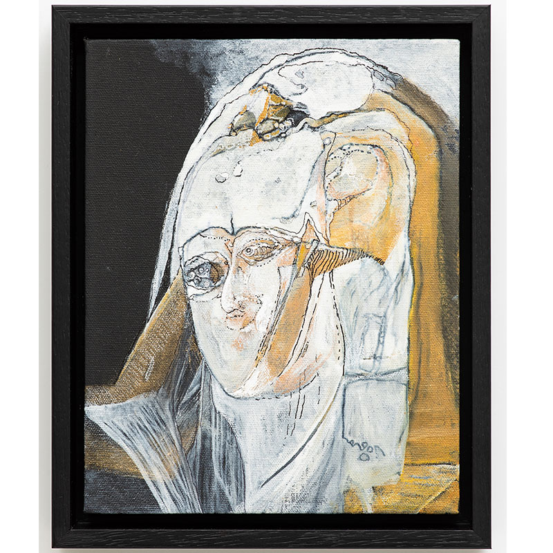Untitled (Madonna, after van der Weyden) , 2018 gouache ink 11.5 x 9.25 x 2" Inquire >
