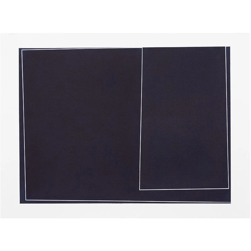 Untitled, 2018-0911 , 2018 indigo pigment in wax on paper 22 x 30" paper SOLD