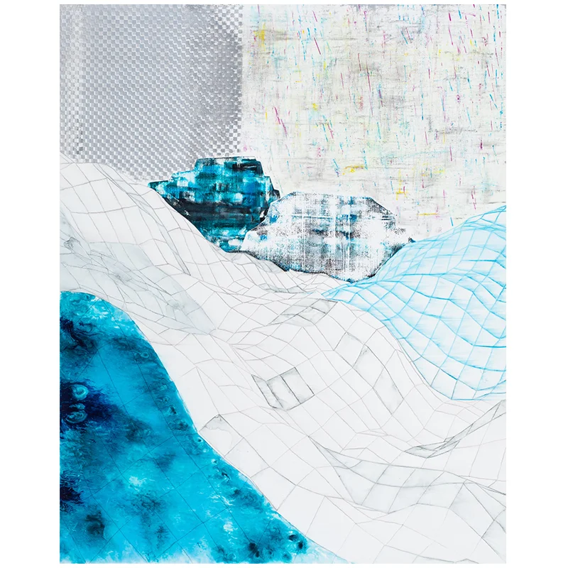 Untitled (Imaginary Ideals) , 2019 acrylic, watercolor pencil and spray paint on canvas over panel 35 x 28" Inquire >