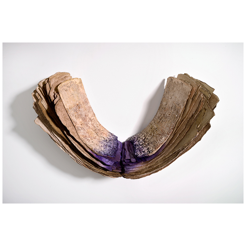 Rift , 2019 paper, ink, sand, sawdust and gesso 13.5 x 23 x 9" Inquire >