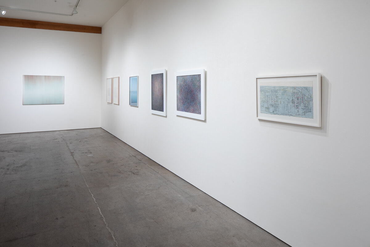  Mark Bradford, Joseph Park, Cathrine Opie, Julia Mangold and Gregg Renfrow, installation view of  The Quiet Show.  
