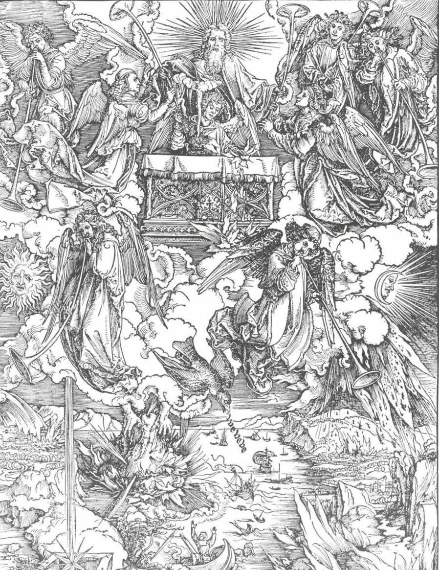  Albrecht Dürer  The Four Avenging Angels  woodcut 1496/1498  