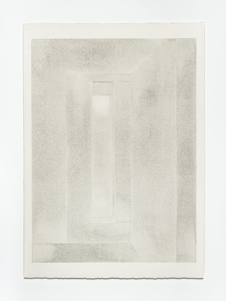   Untitled, 2021-0109 , 2021 graphite pigment in wax on paper 41 x 29.5" paper 