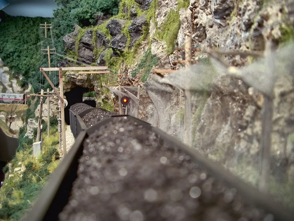 Slide fencing has prevented many a derailment in the Big Coal River gorge.