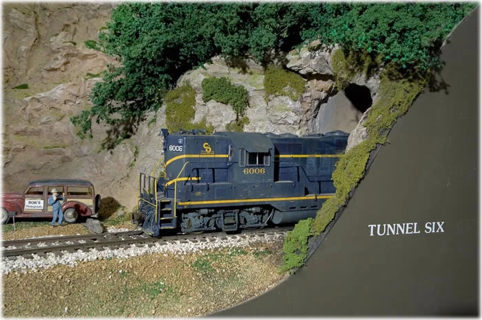 The C&O Connector exits Tunnel Six at Ridge as Bob's photography grabs another picture.