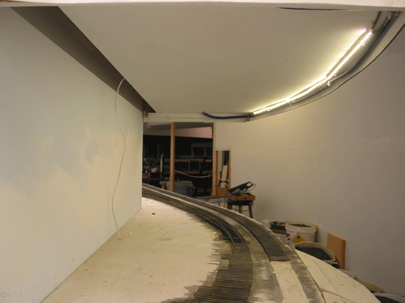This is the underside of the work station (at the left). It also has LED light strips to illuminate this area during day ops. Notice the blue rope light threaded next to it for night ops.