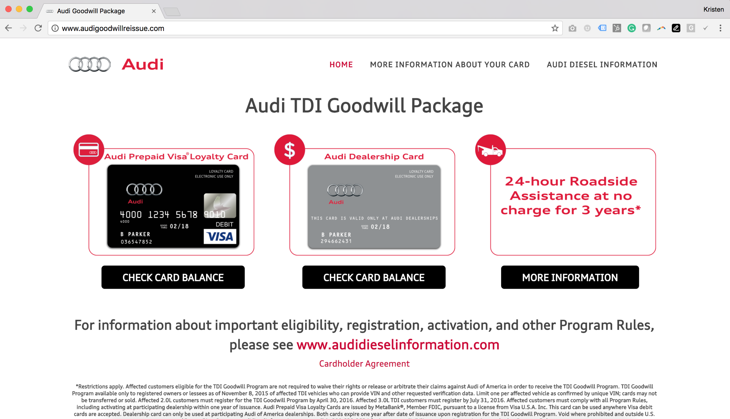 Audi Goodwill Package