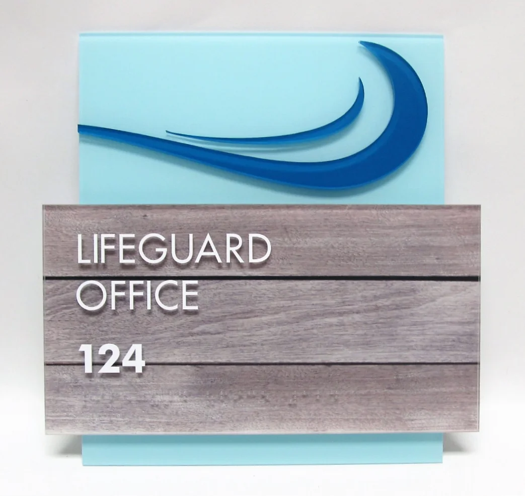 wood ada sign design acrylic office