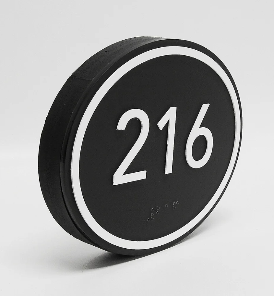 thick oval room number ada sign wholesale