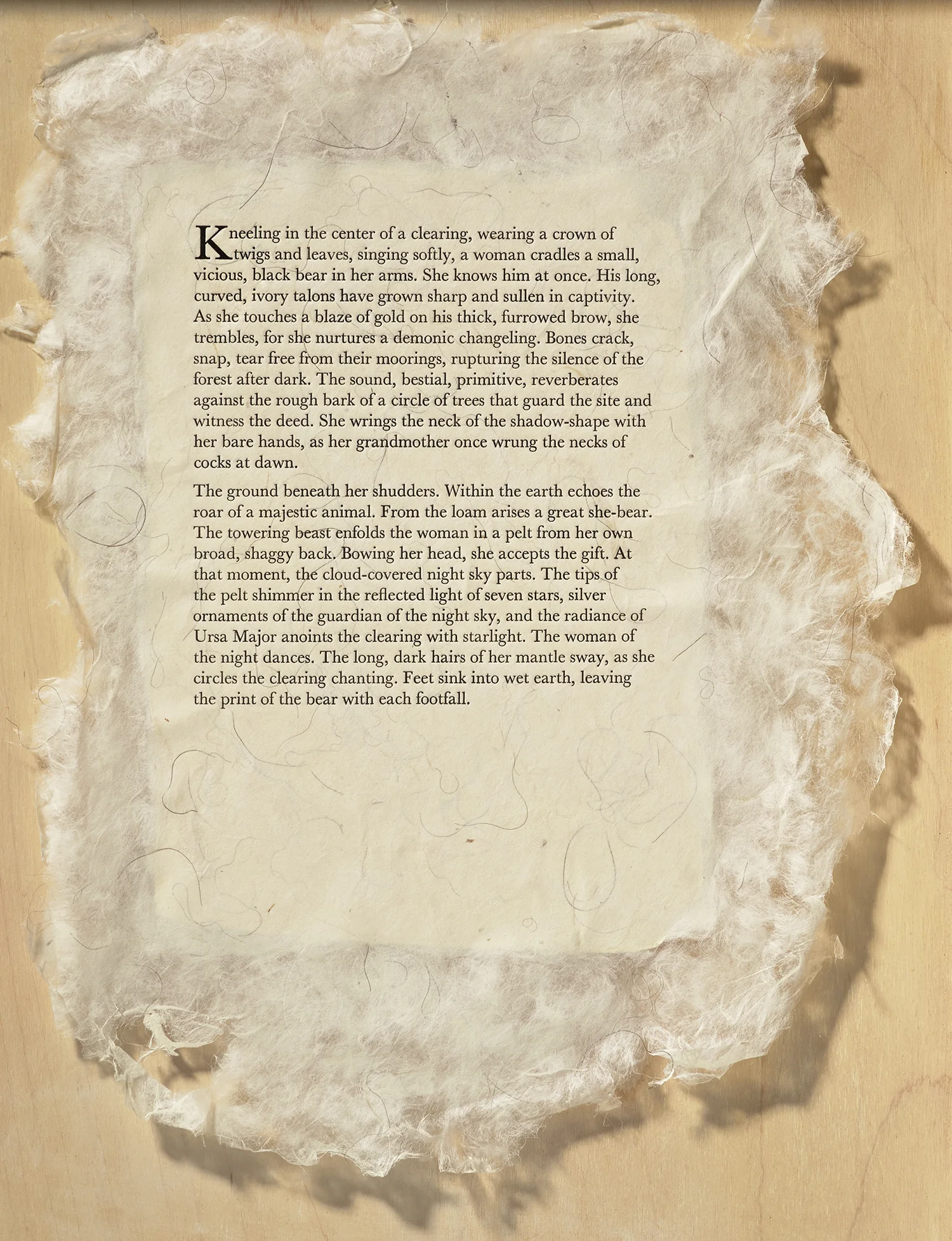  Prose Poem on Handmade Paper 