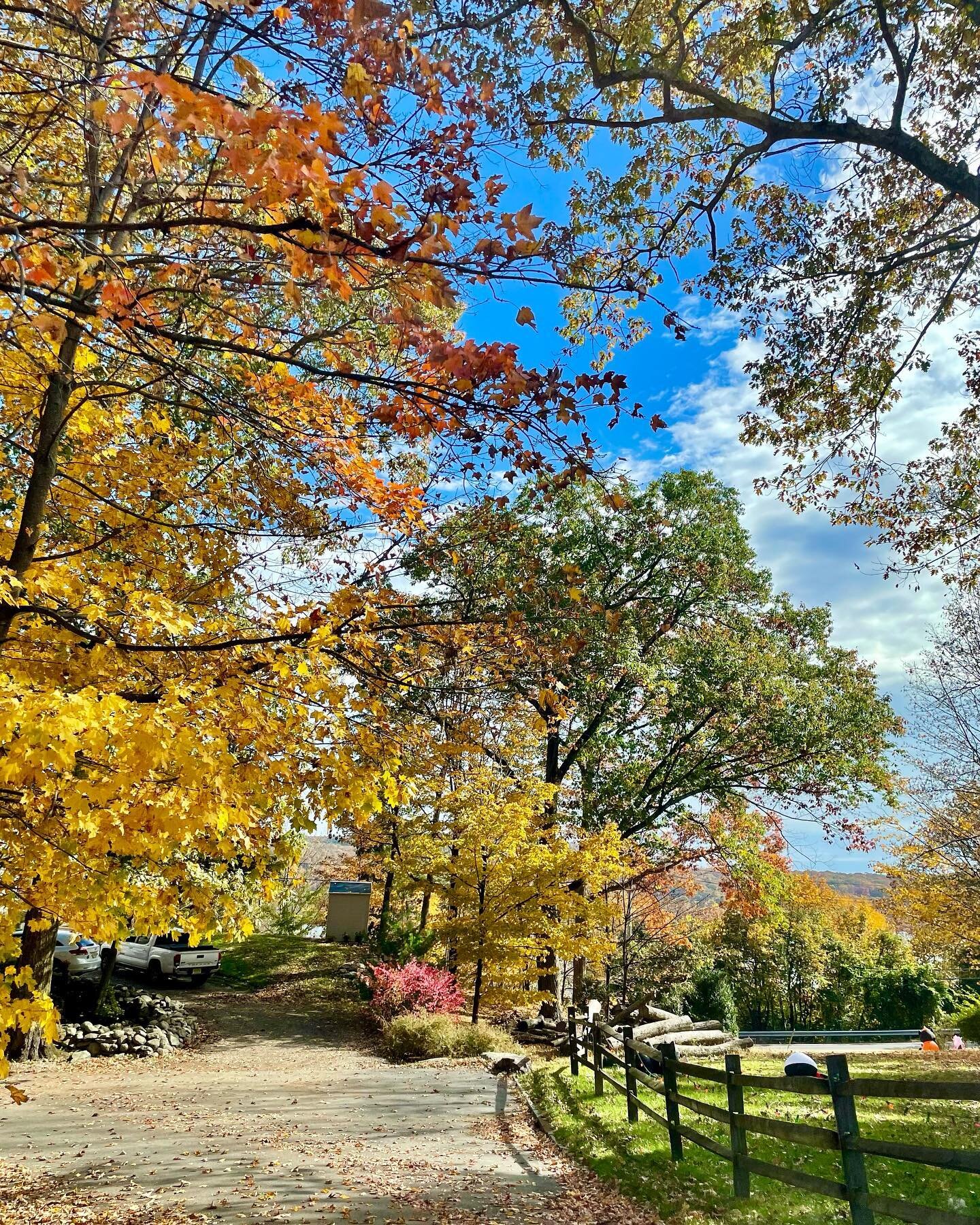 Beautiful day for a site visit to our Greenwood Lake House project. 🍁