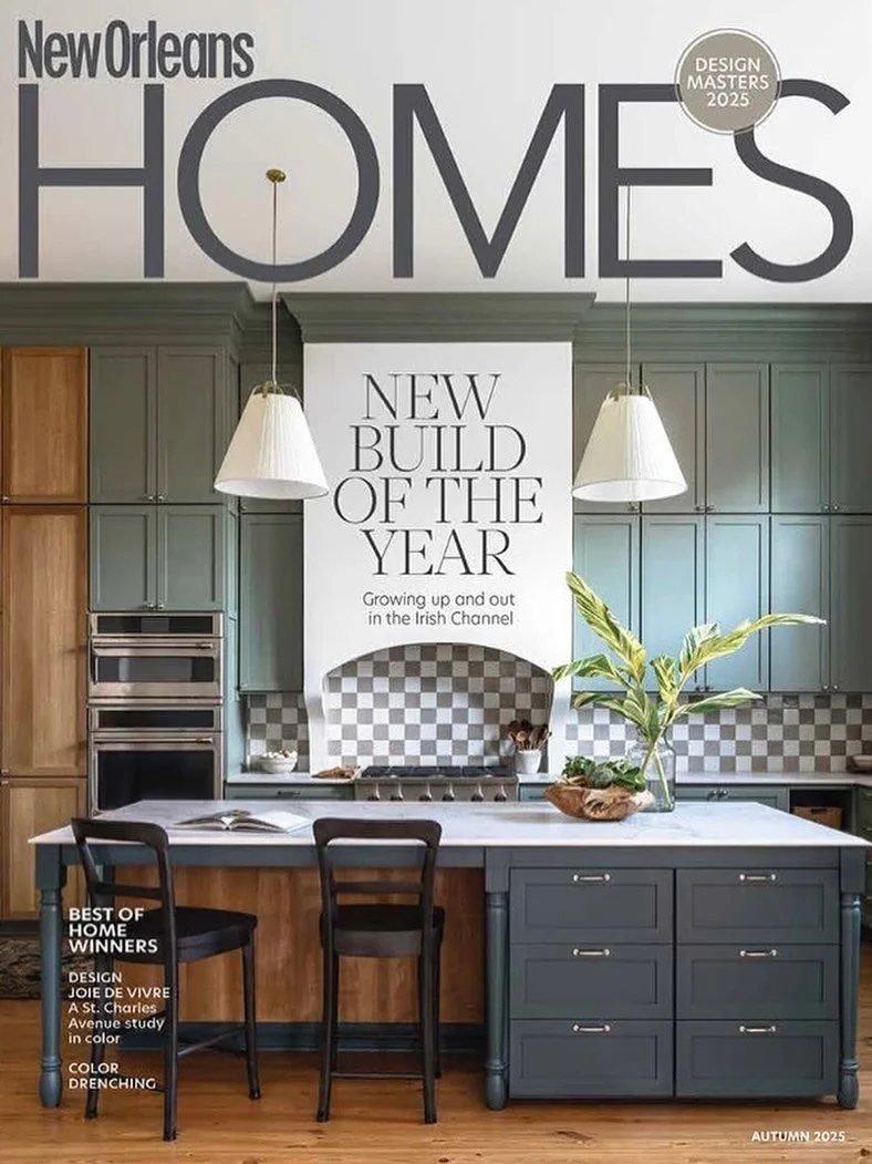 I&rsquo;m honored to see my project on the cover of @neworleanshomesmag but for it to be named the New Build of the Year is the cherry on top of a lot of hard work! This project was such a special labor of love. Between the owners and I, THREE babies