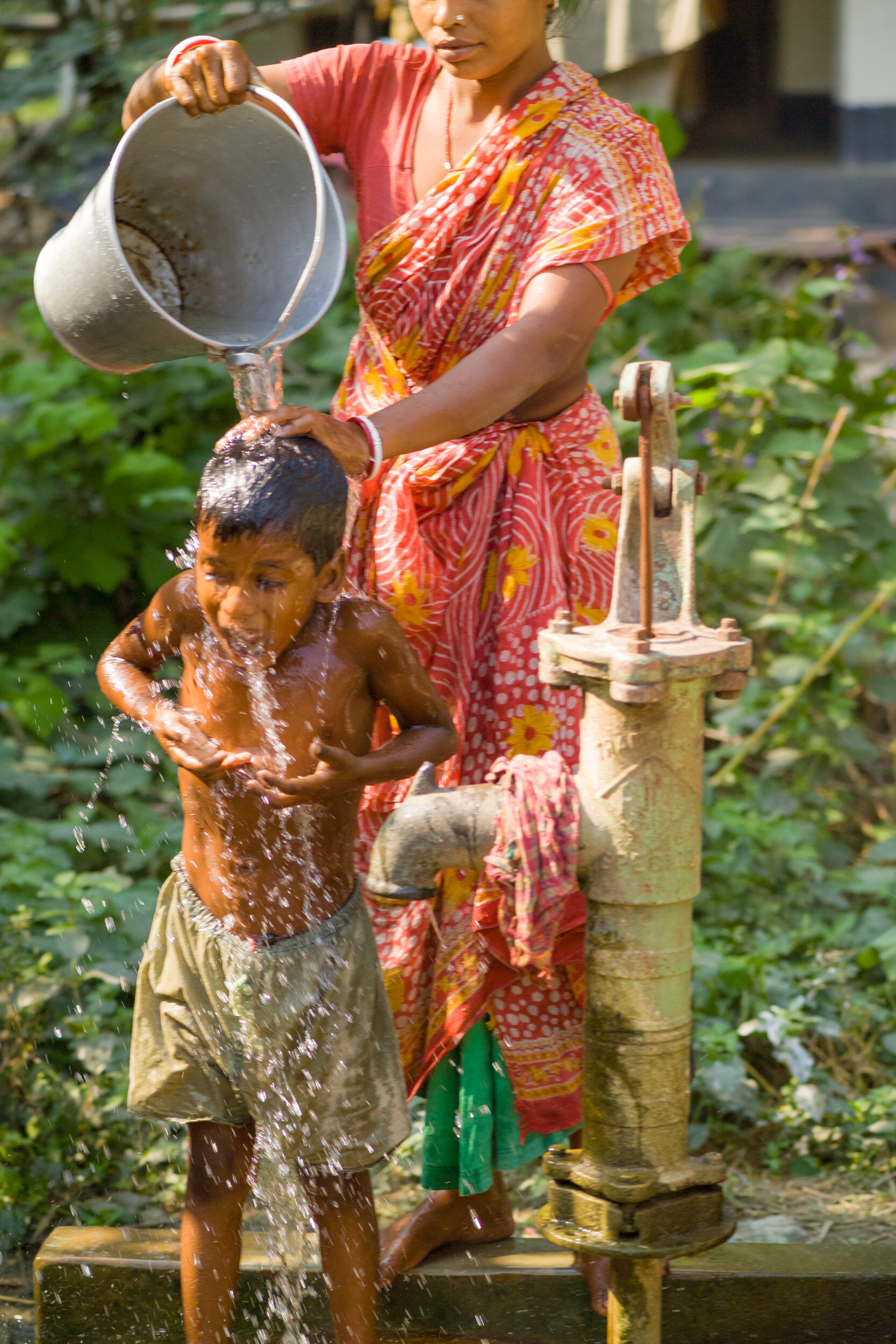 Getting a bath in arsenic laden water. (Copy)