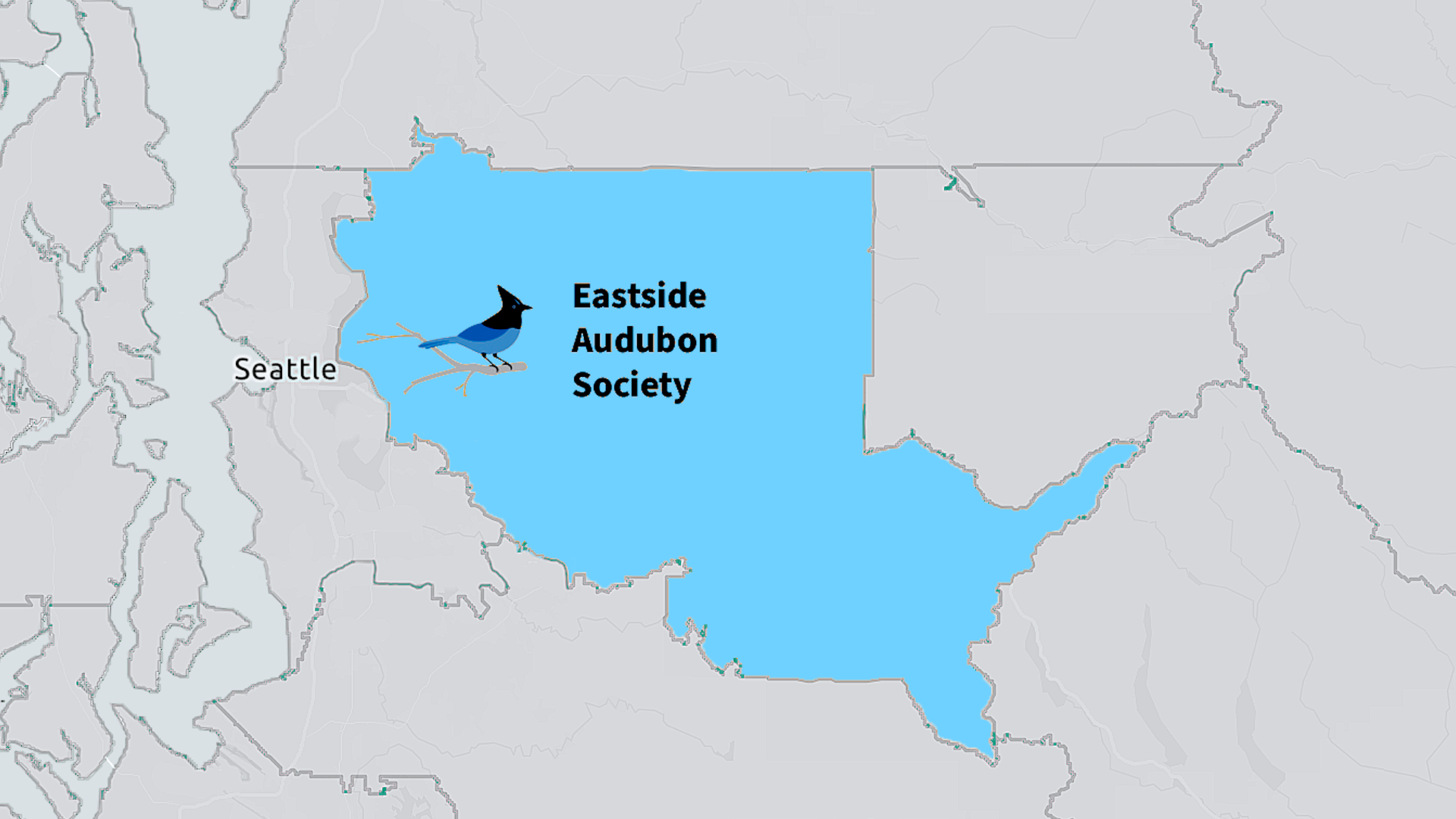 Map of the Eastside Audubon service area