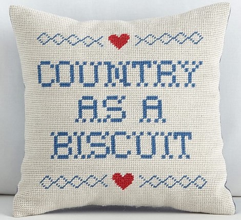 Country As A Biscuit Pillow