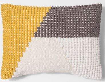 Color Block Lumbar Pillow