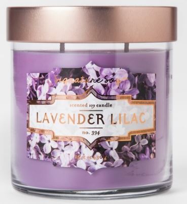 Purple Lavender Lilac Candle