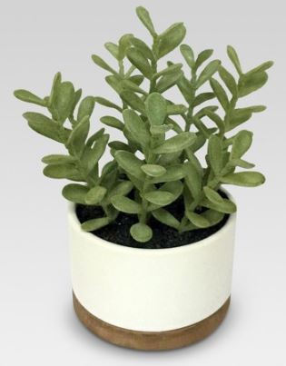 Artificial Plant White Pot