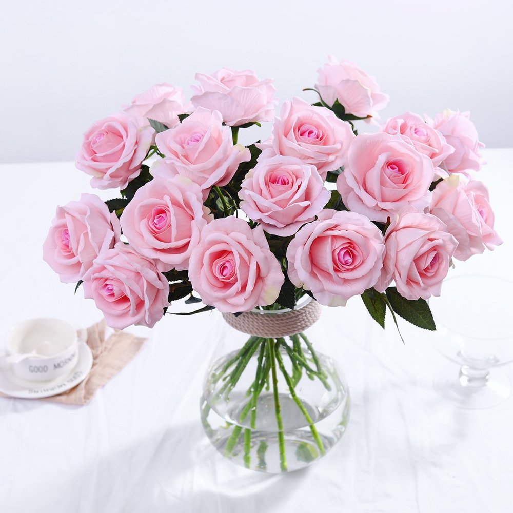 Pink Blush Rose Artificial Flowers