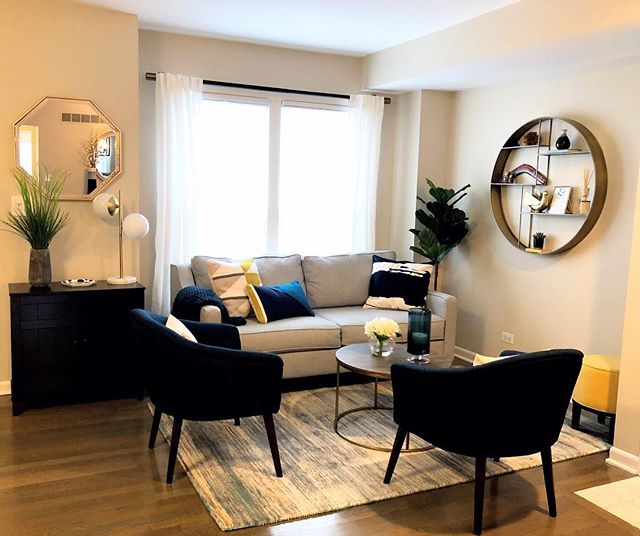 Just wrapped up another project and I&rsquo;m so excited for this reveal! The transformation is incredible (swipe to see before photos). I loved working with these clients and they are so happy with the space - which makes me so happy too! Click the 