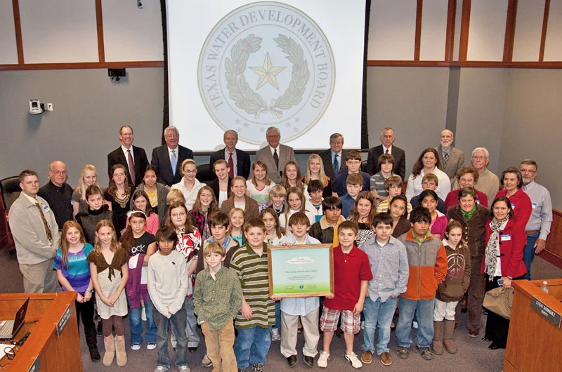 Fifth and sixth graders from Hunt School, in Hunt, Texas traveled to Austin to claim their award