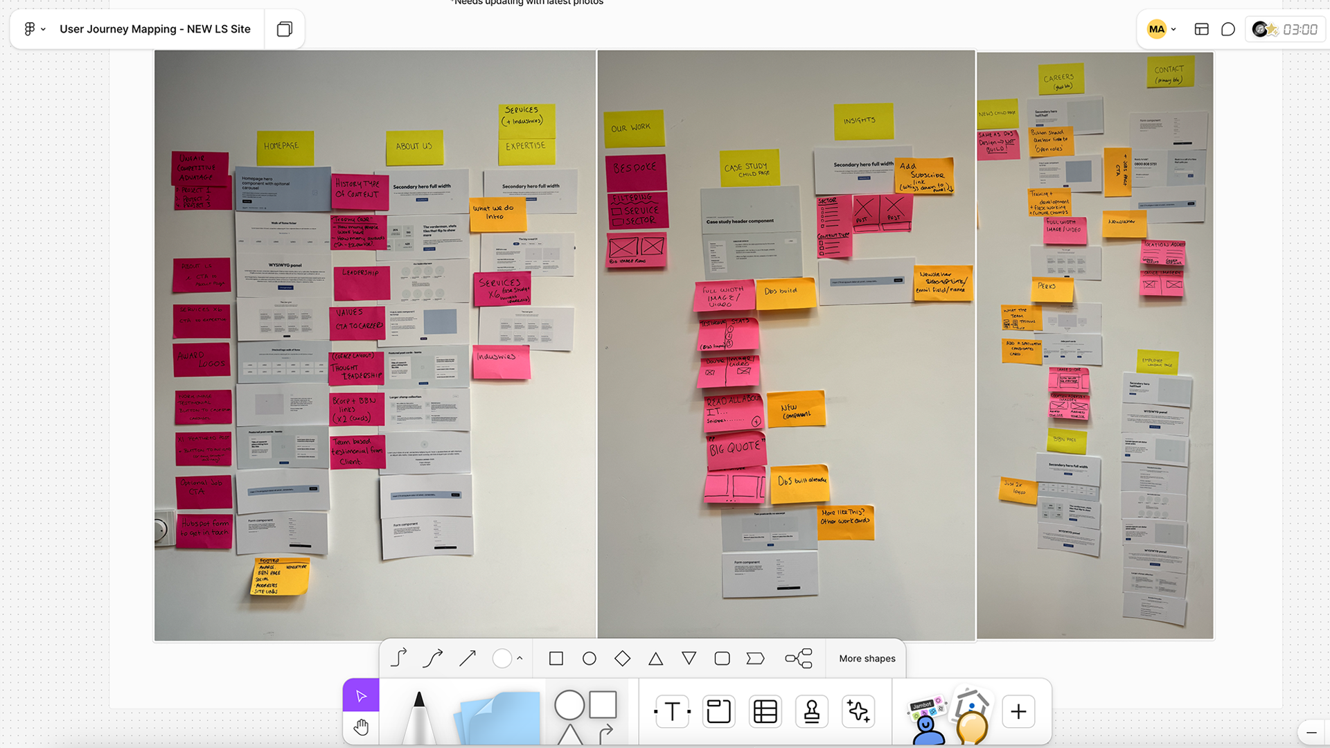 A core part of our web process involves component mapping sessions, where we use a flexible library of design components to structure each page on websites. This approach ensures every section has a clear purpose and engaging layout tailored to its