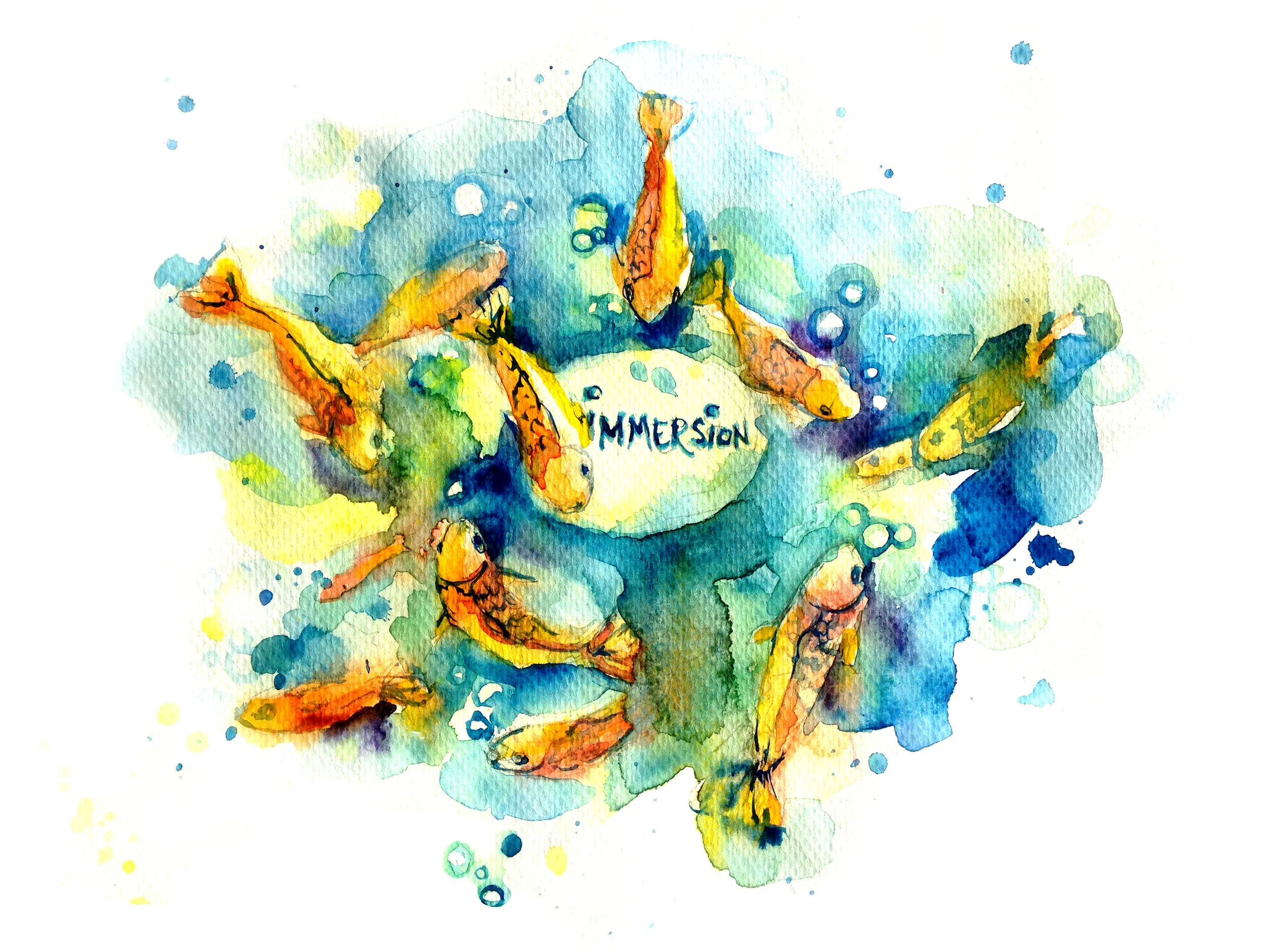 Immersion. Watercolor, paper.