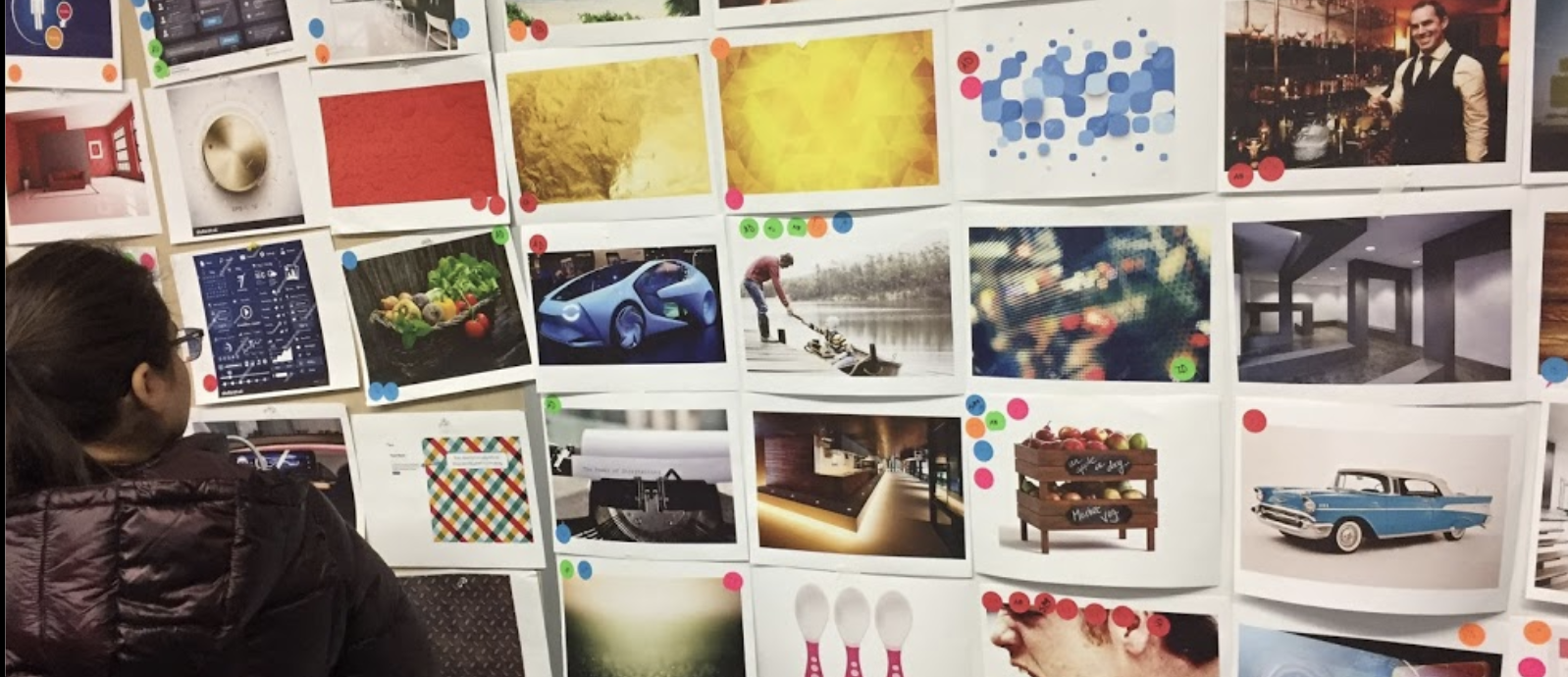 I started with a mood board activity to ideate stylistic decisions