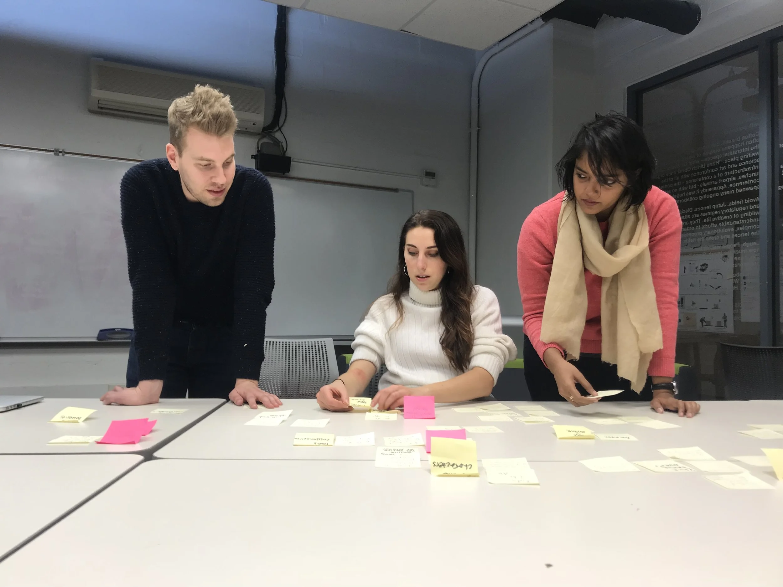 The team working on affinity clustering. We were creating categories from idea generation.