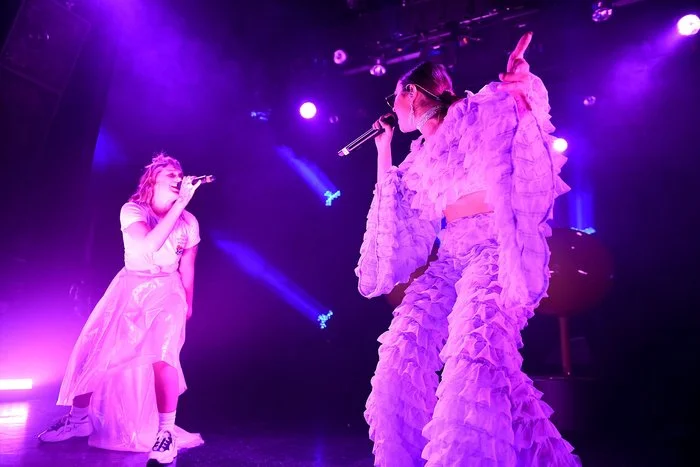 Artists Tove Lo, left, and Charli XCX, who worked together on a song on the Pop 2 mixtape, are some of collaborative pop’s biggest proponents