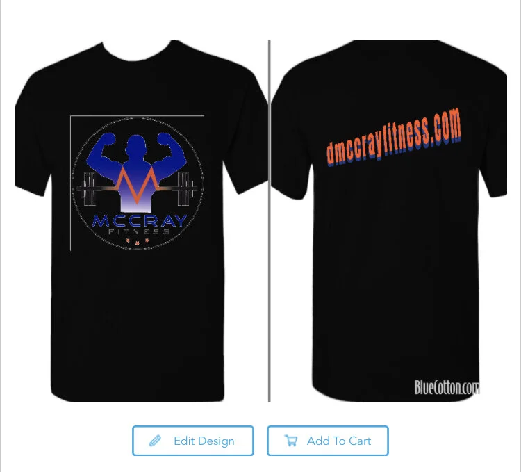 New BLACK McCRAY FITNESS T-SHIRT