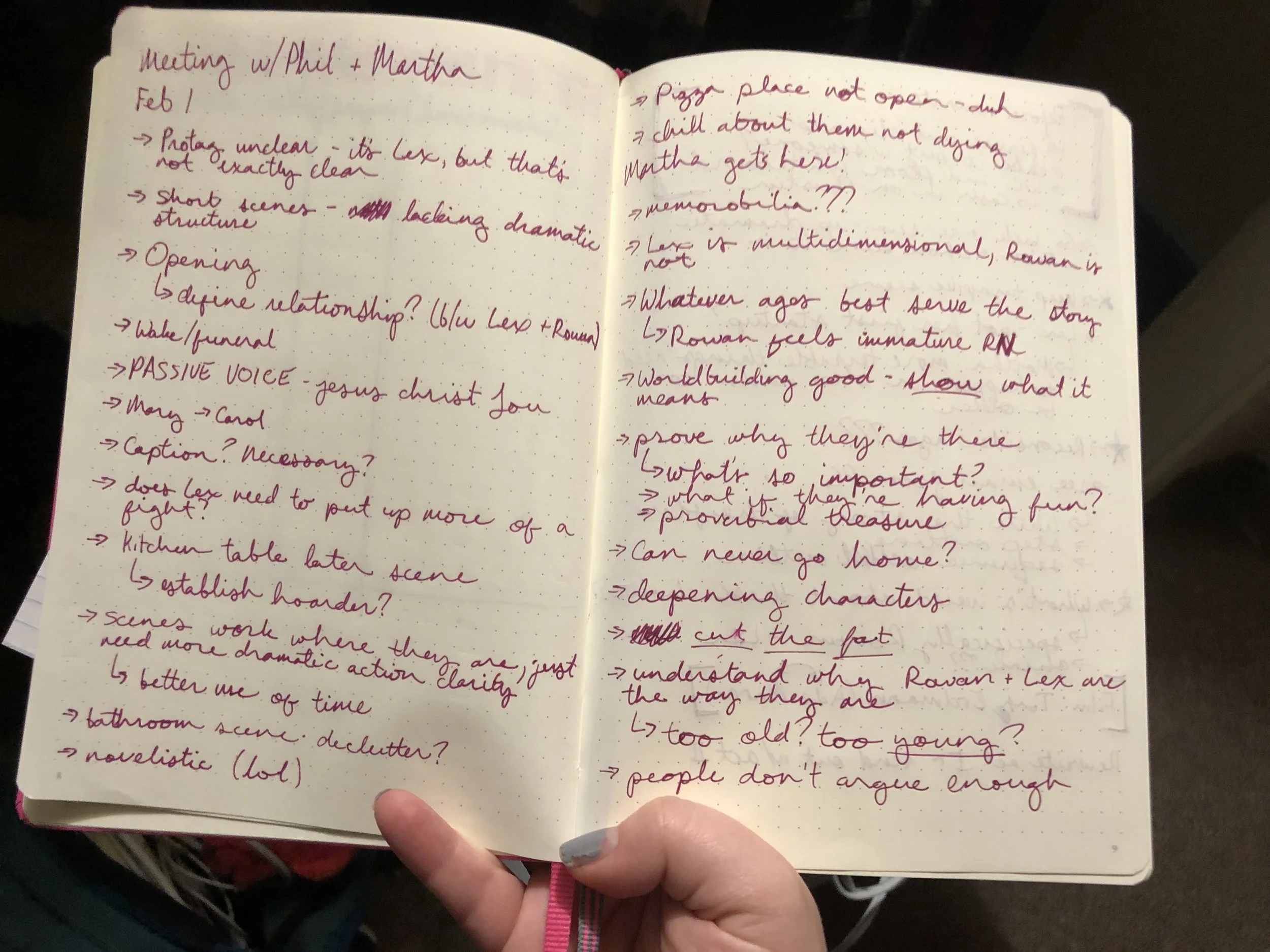 here are some of my notes from the meeting -- points made, plus my internal monologue.