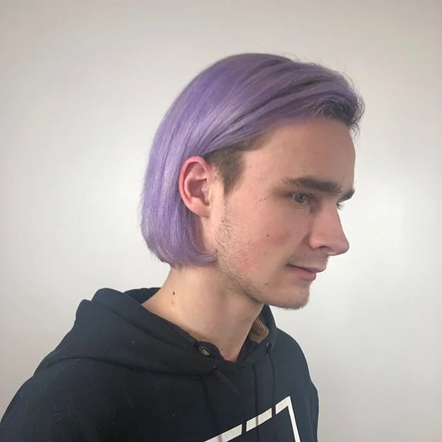 Took Toby from a bright purple to a soft and easy lilac! Thanks for letting me play!
.
.
.
#pittsburghhaircolor #pghsalon #pittsburghstylist #pittsburghsalon #vivids #lavenderhair #purplehair #lilachair