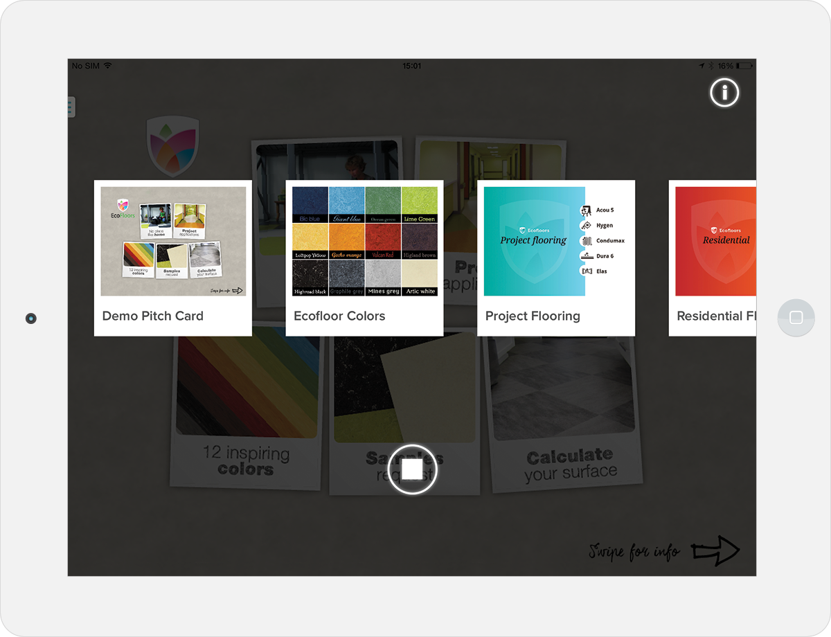 The interactive interface for pitch sessions