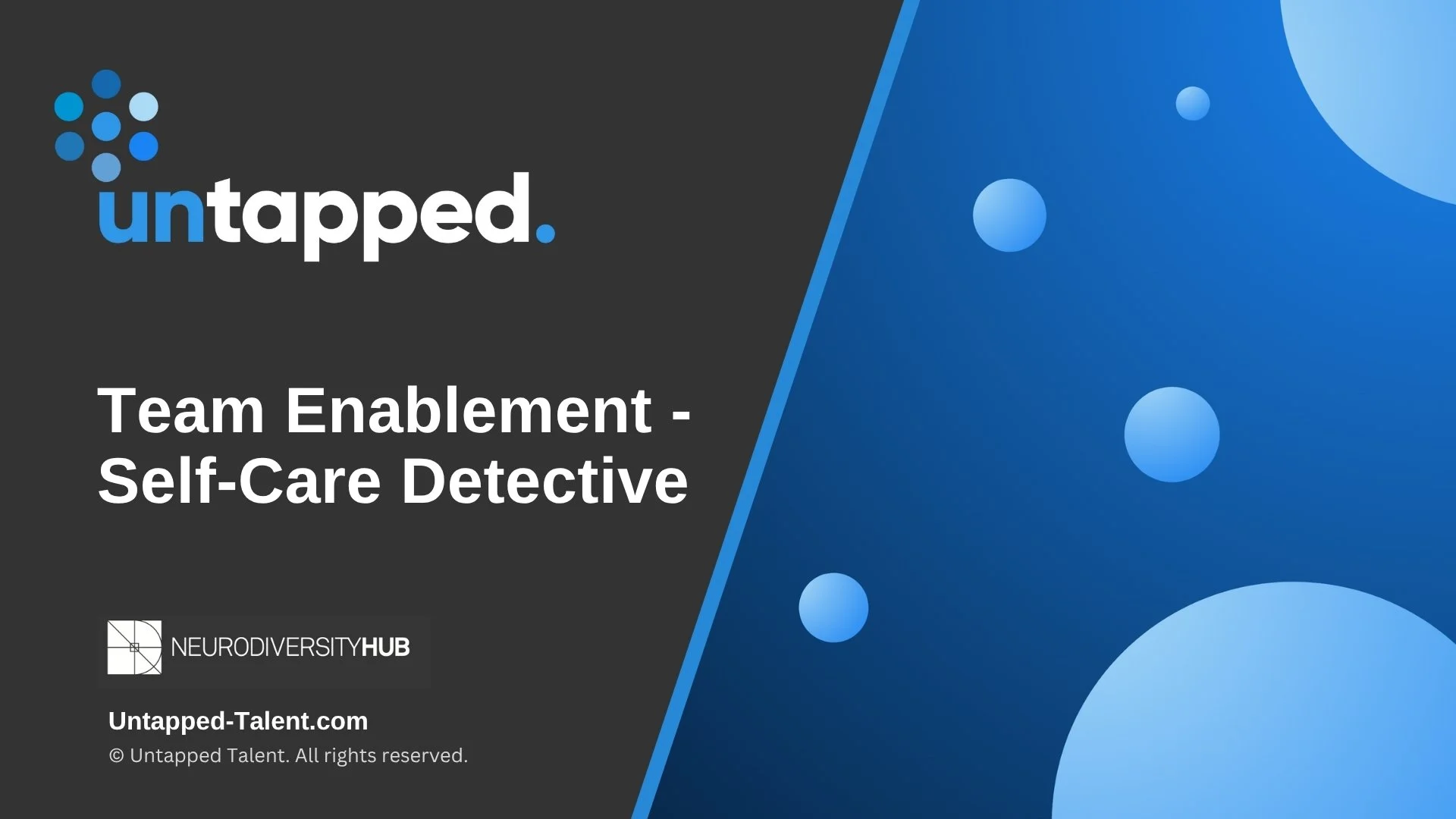 Self Care Detective Slide Deck